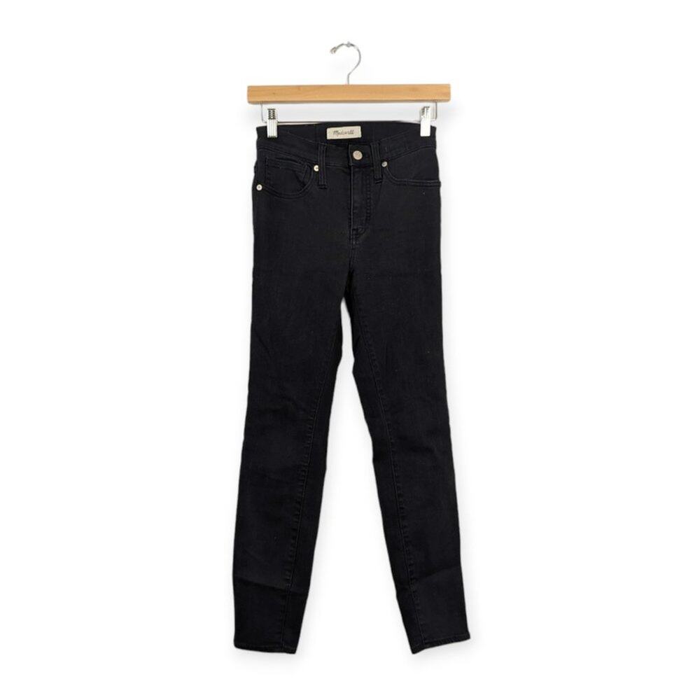 Madewell Black 9” High Rise Skinny Jeans Size 25